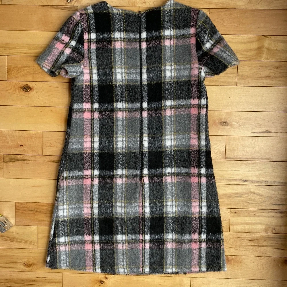 {Anthro} Line & Dot Frontier Plaid‎ Dress S
